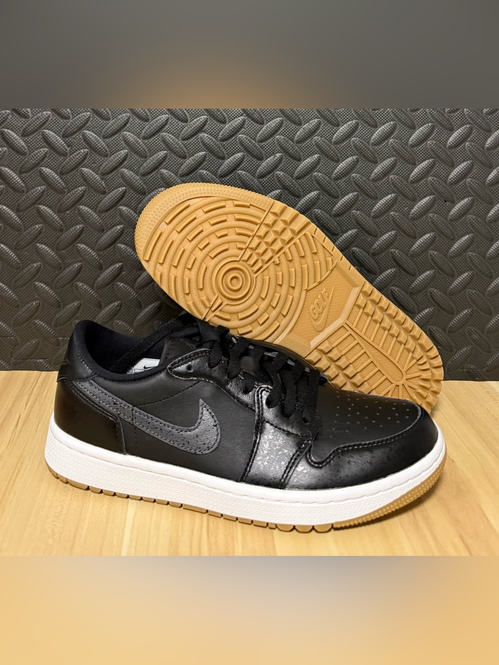 Nike Air Jordan 1 G‎ Retro Black White Gum Golf Shoes DD9315-005 Mens Sizes